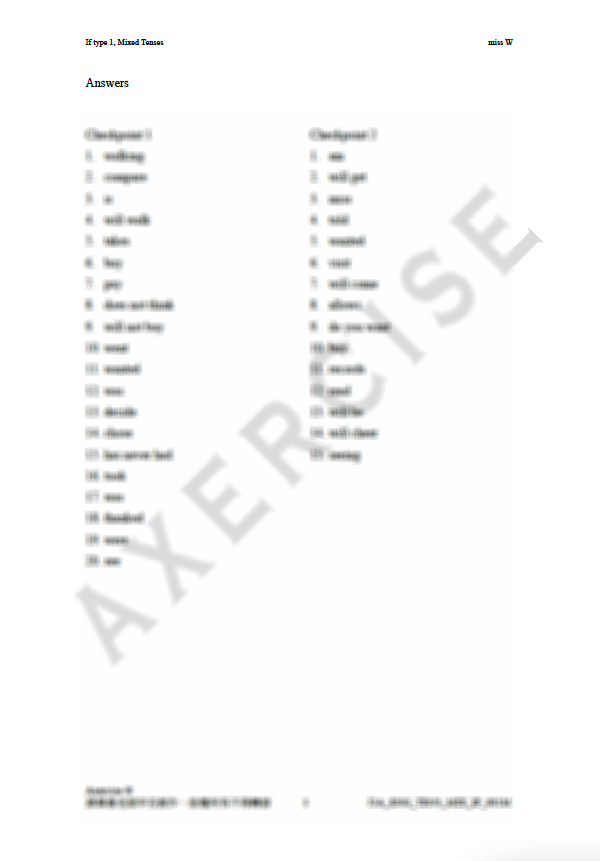 If + Tenses _001