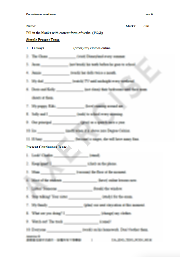 Past Continuous + Mixed Tense _001