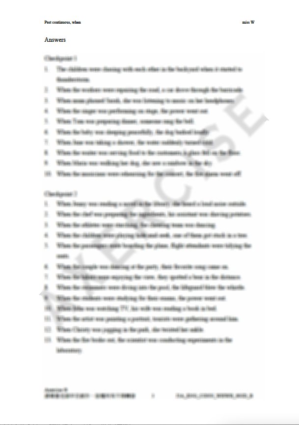 When (Past Continuous Tense) _003
