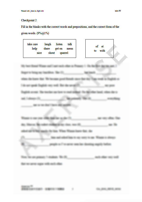 Phrasal Verbs (listen to, fight with) _005