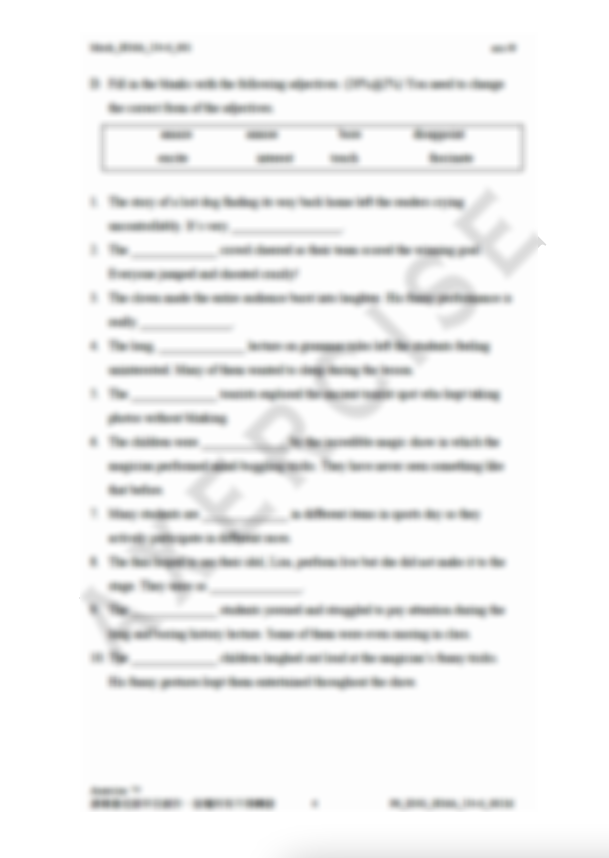 Mock _001 (Head Start 6A Unit 4-6)