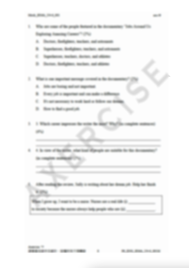 Mock _001 (Head Start 6A Unit 4-6)