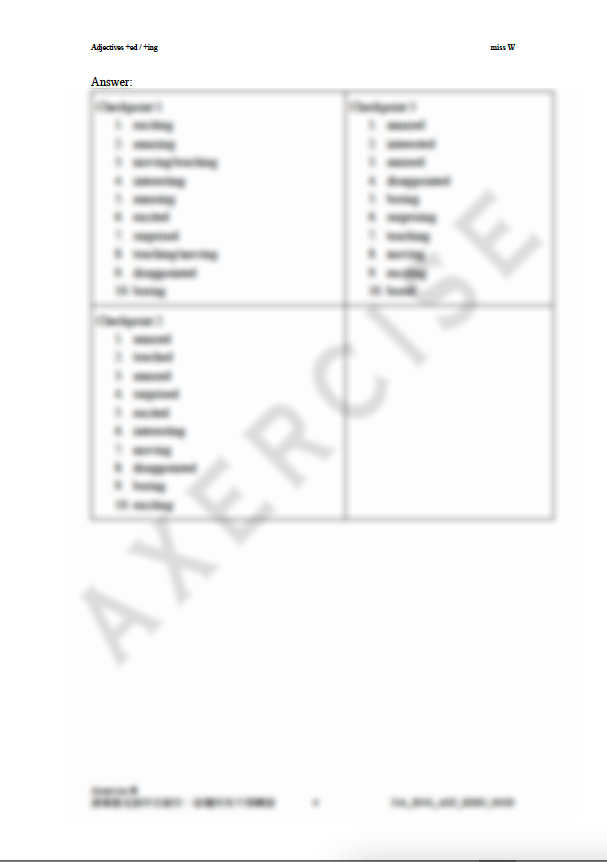 Adjectives +ed / +ing _003