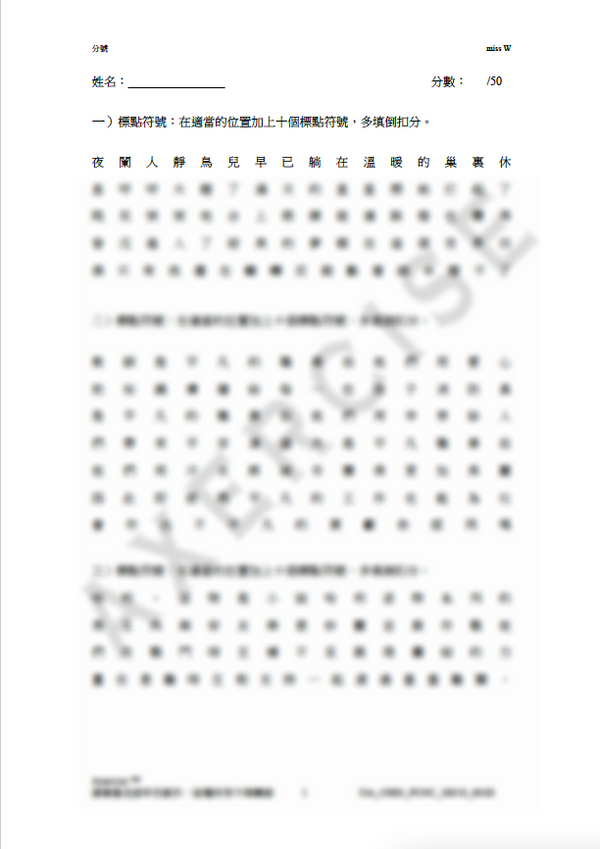 分號 中文標點符號練習PDF_003 – Axercise™
