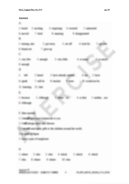 Mock _001 (Longman Elect 6A Unit 3-6)