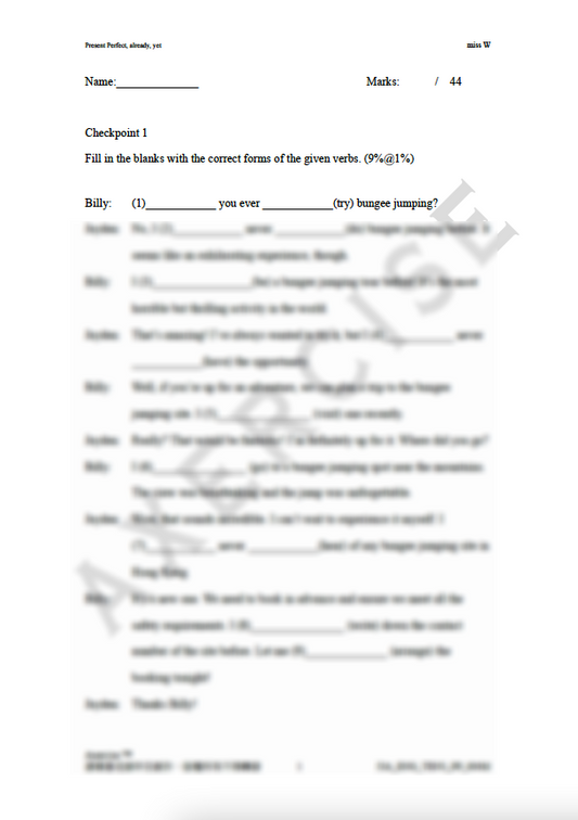 Present Perfect Tense _004