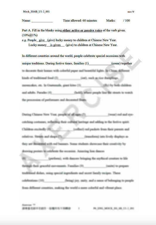 Mock _001 (Head Start 6B Unit 1-2)