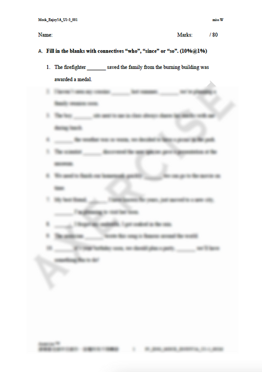 Mock (English To Enjoy 5A Unit 1-3)_001
