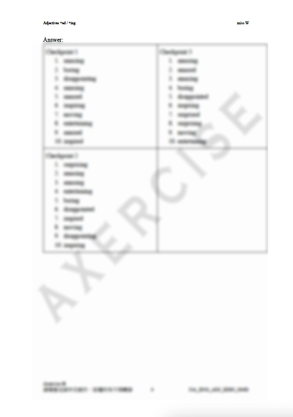 Adjectives +ed / +ing _004